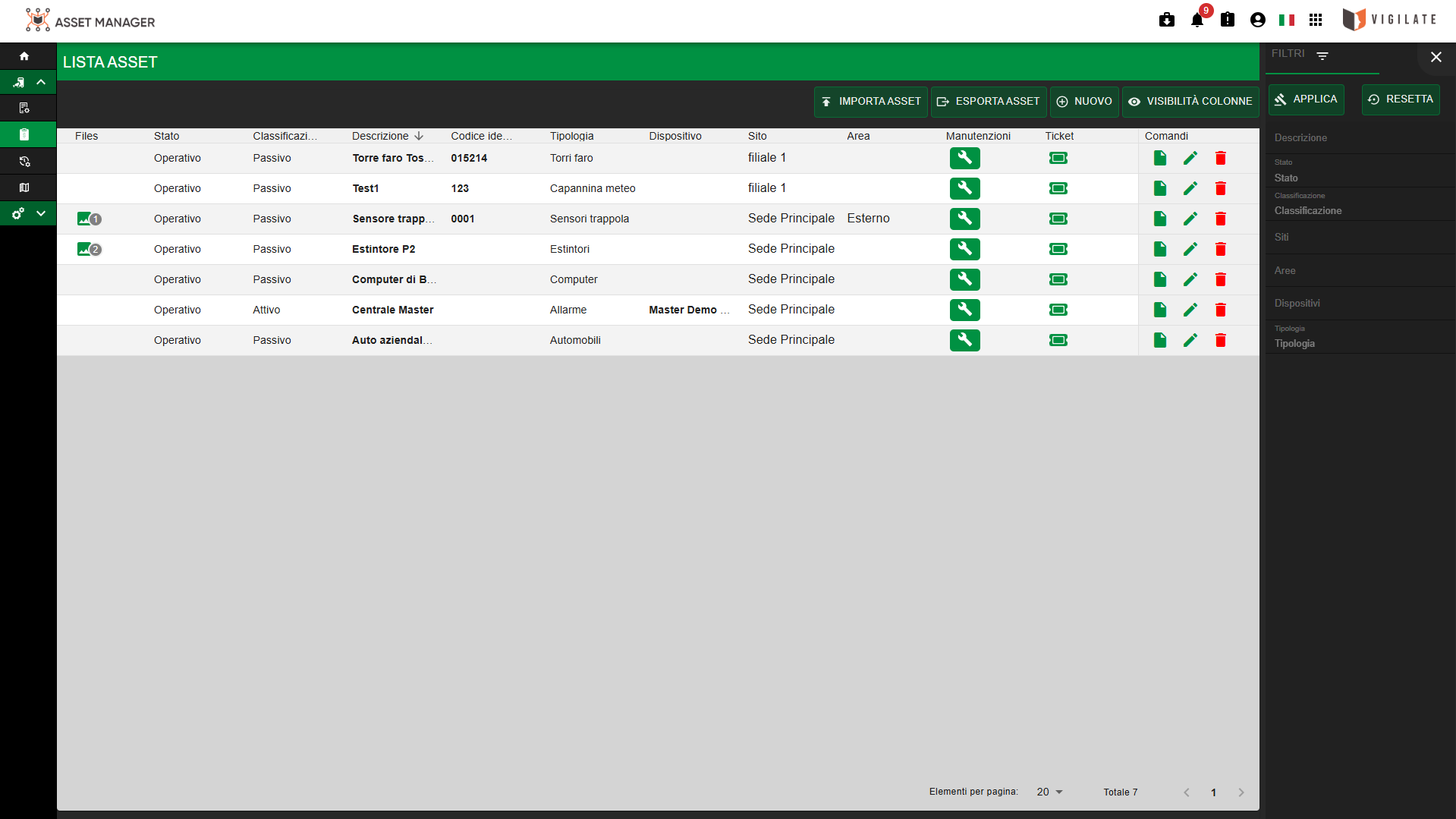 AssetManager-lista